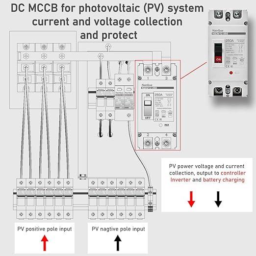 1000V Photovoltaic Battery Charging Circuit Protector Positive Negative